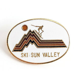 Ski Sun Valley Ski Resort Idaho Enamel Pin Badge Skier Skiing Travel Souvenir